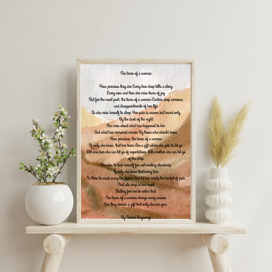 Poem- The Tears Of a Woman-Digital Download